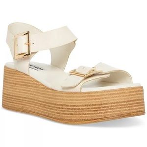 STEVE MADDEN Marka Sandal - White Leather (size 9)
